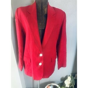 Vintage red Brooks Brothers Blazer‎ 100% linen